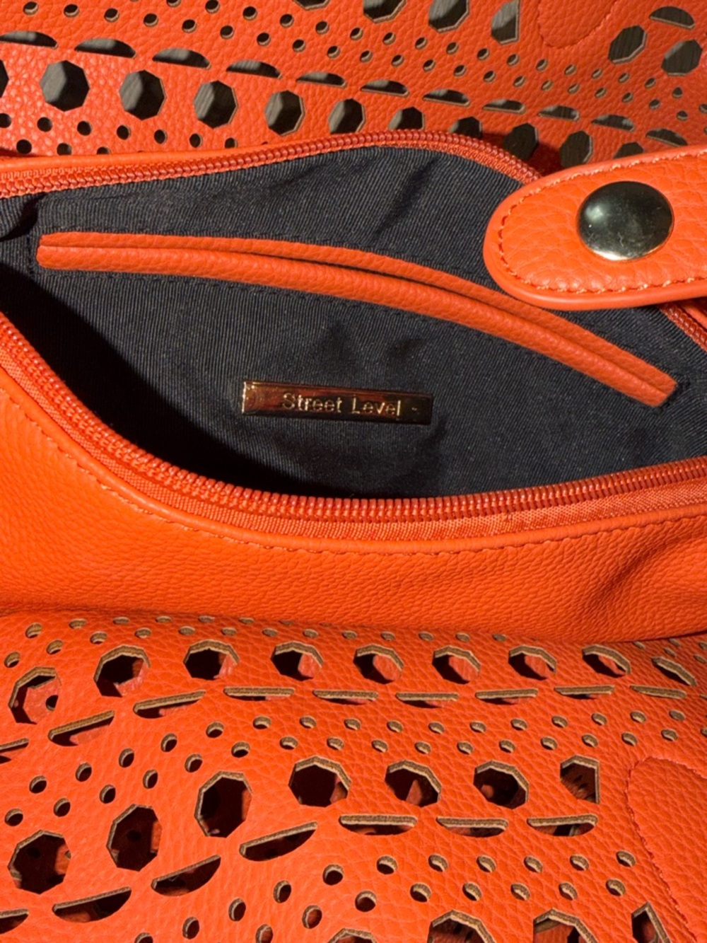 Street Level Orange Laser-Cut Tote View 2